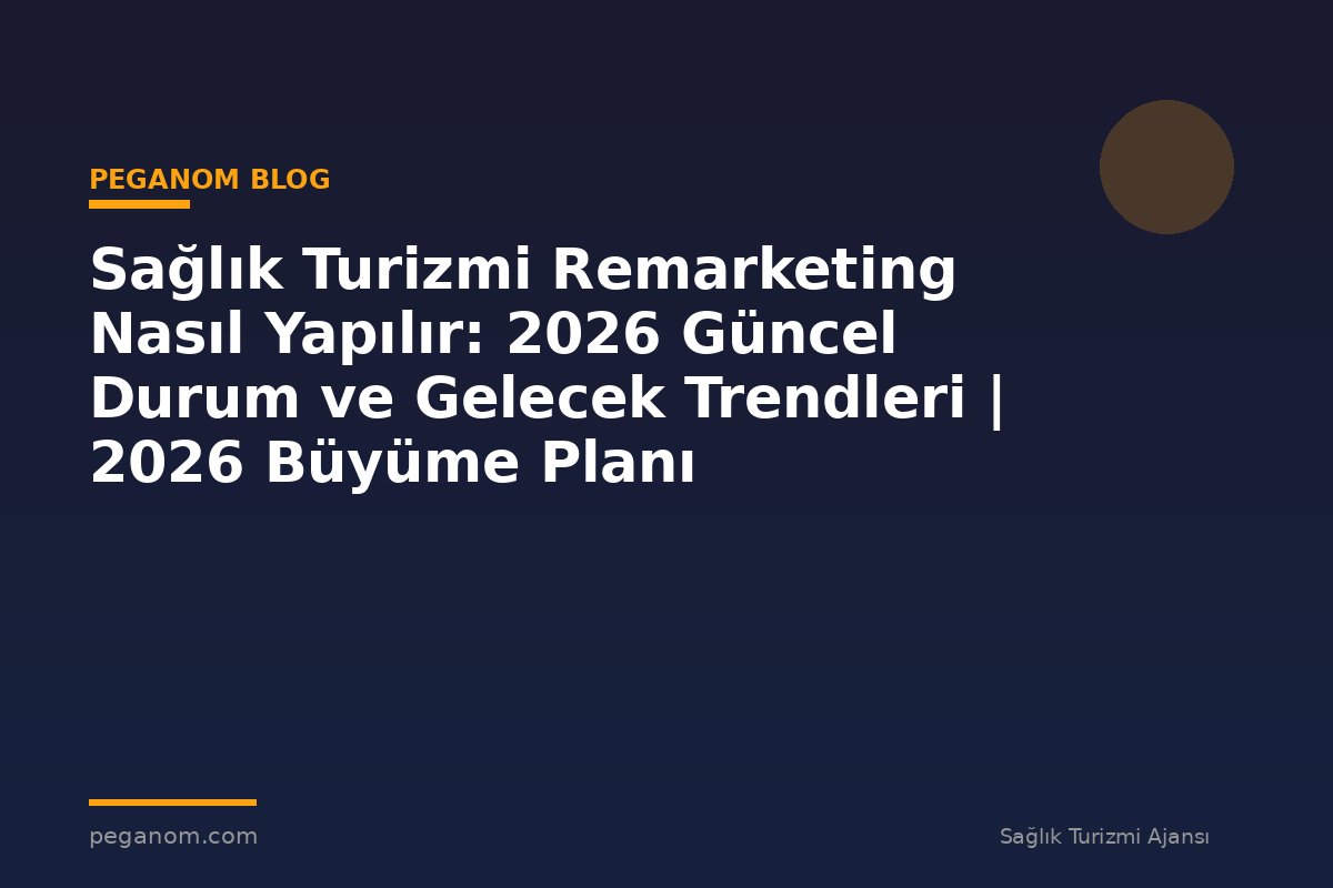 Sağlık Turizmi Remarketing Nasıl Yapılır: 2026 Güncel Durum ve Gelecek Trendleri | 2026 Büyüme Planı