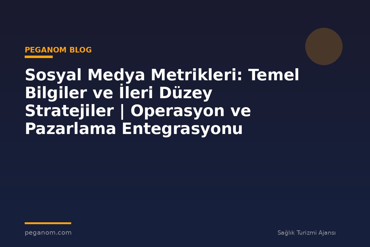 Sosyal Medya Metrikleri: Temel Bilgiler ve İleri Düzey Stratejiler | Operasyon ve Pazarlama Entegrasyonu