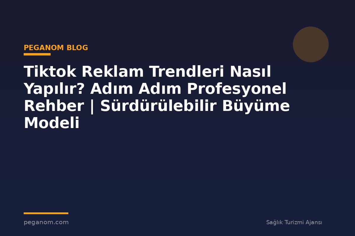 Tiktok Reklam Trendleri Nasıl Yapılır? Adım Adım Profesyonel Rehber | Sürdürülebilir Büyüme Modeli