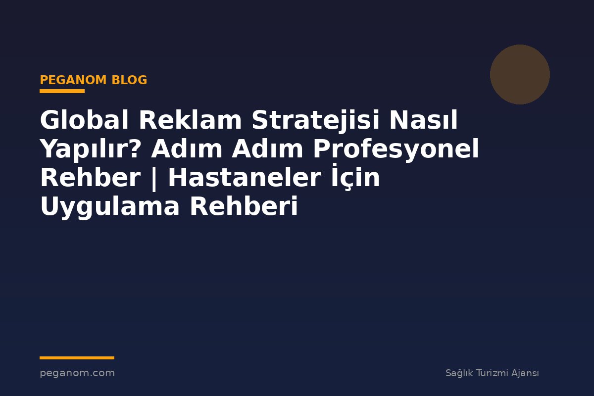 Global Reklam Stratejisi Nasıl Yapılır? Adım Adım Profesyonel Rehber | Hastaneler İçin Uygulama Rehberi