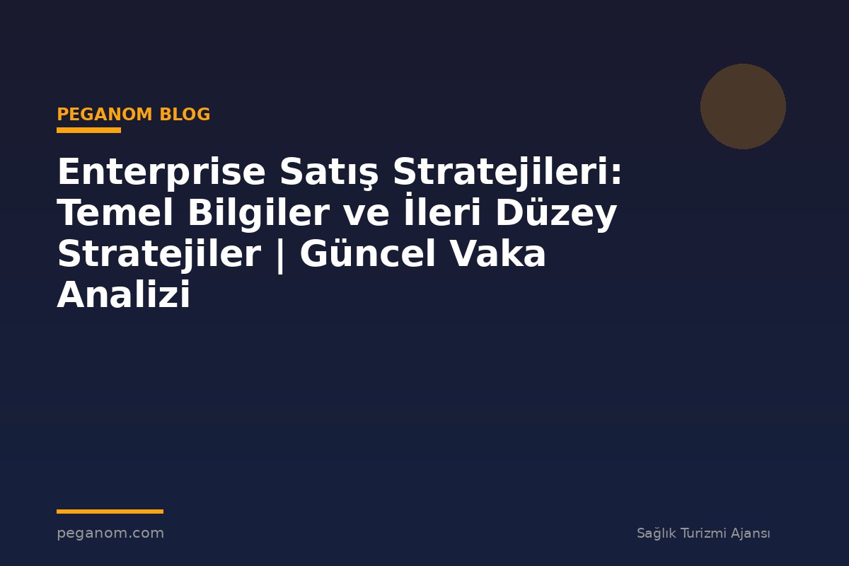 Enterprise Satış Stratejileri: Temel Bilgiler ve İleri Düzey Stratejiler | Güncel Vaka Analizi