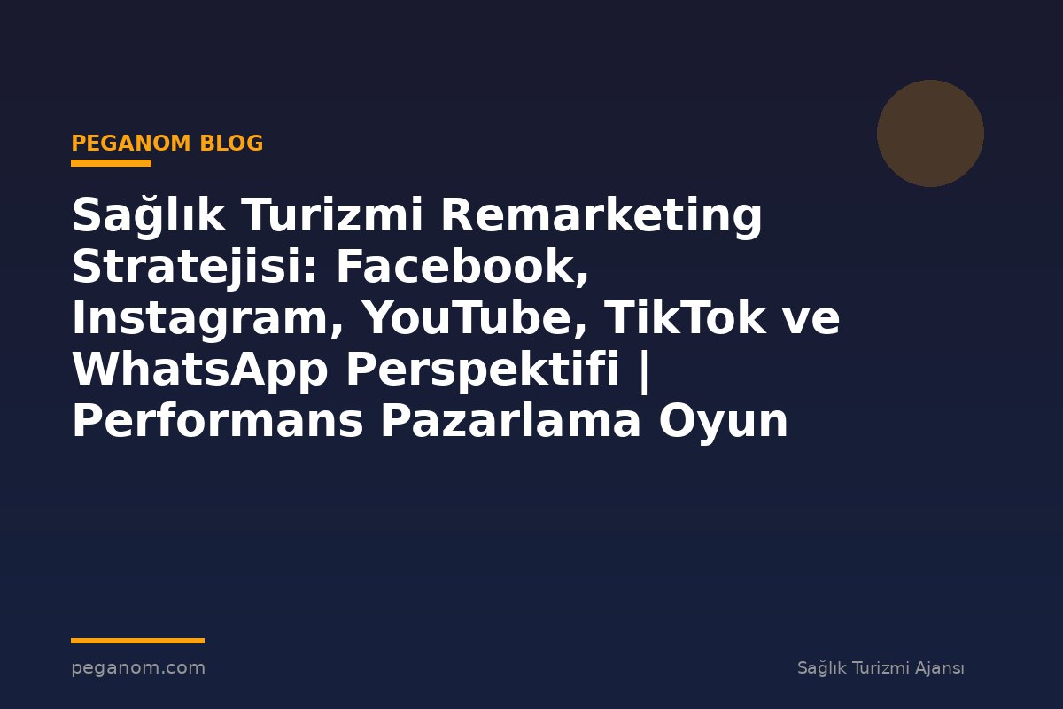 Sağlık Turizmi Remarketing Stratejisi: Facebook, Instagram, YouTube, TikTok ve WhatsApp Perspektifi | Performans Pazarlama Oyun Planı