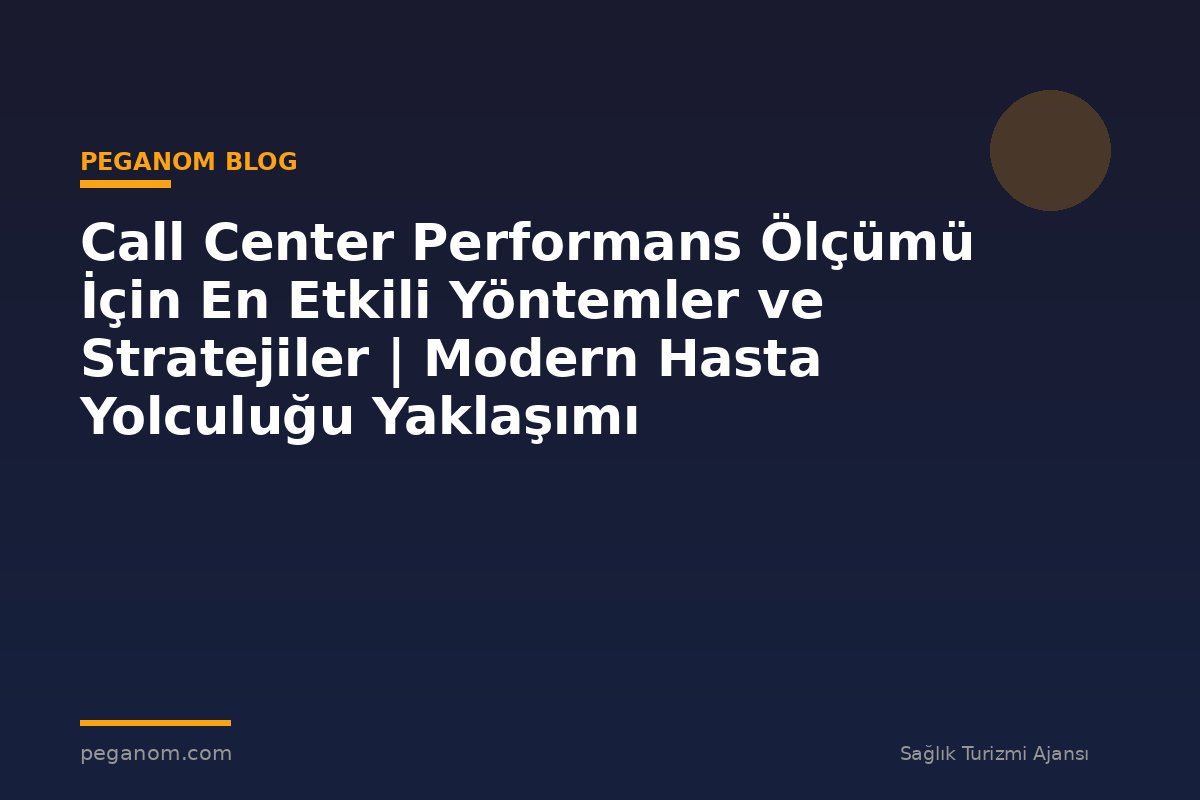 Call Center Performans Ölçümü İçin En Etkili Yöntemler ve Stratejiler | Modern Hasta Yolculuğu Yaklaşımı