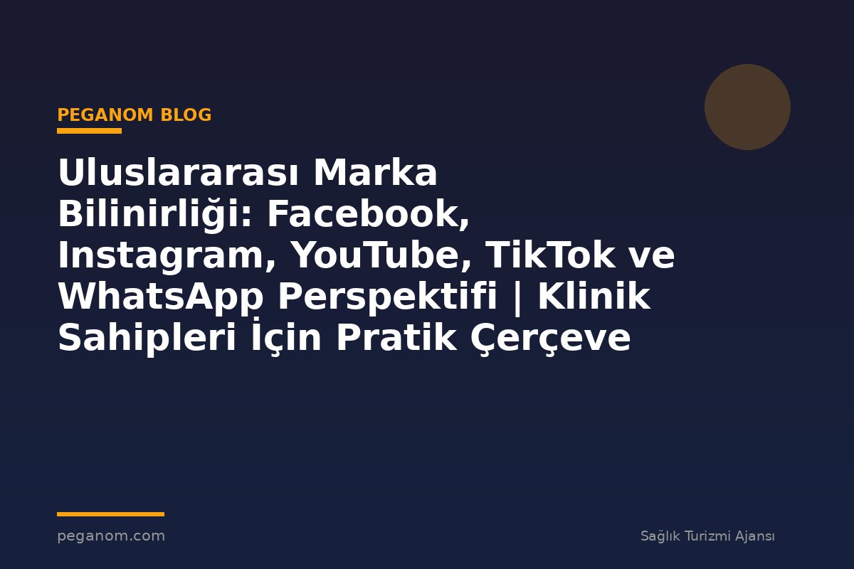 Uluslararası Marka Bilinirliği: Facebook, Instagram, YouTube, TikTok ve WhatsApp Perspektifi | Klinik Sahipleri İçin Pratik Çerçeve