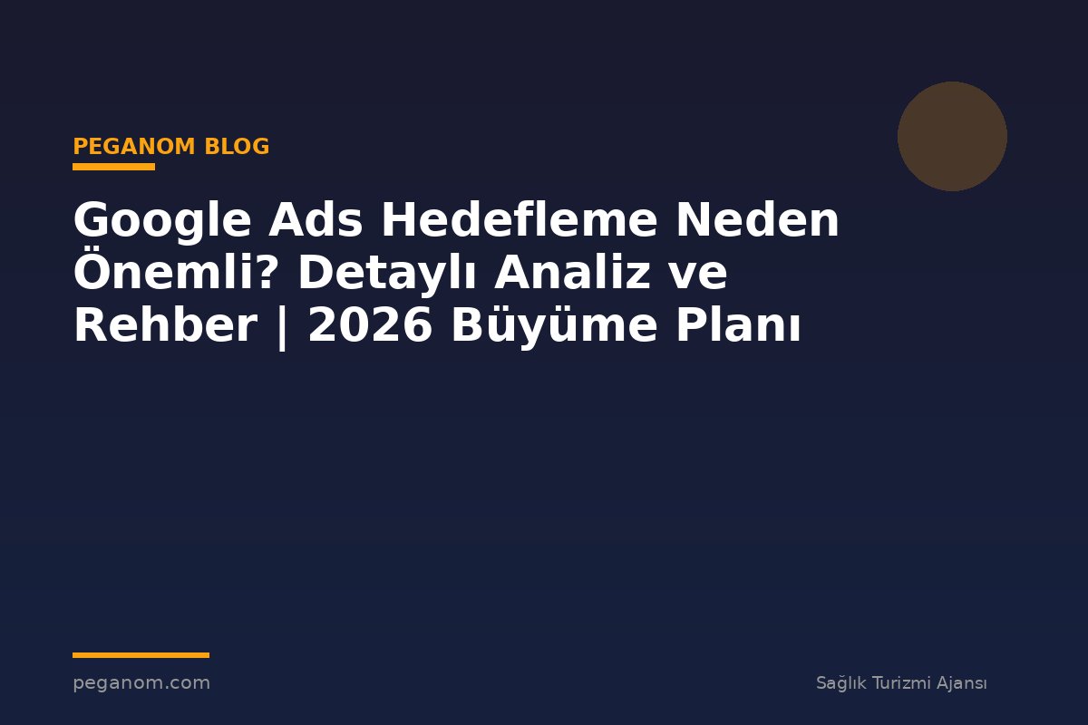 Google Ads Hedefleme Neden Önemli? Detaylı Analiz ve Rehber | 2026 Büyüme Planı
