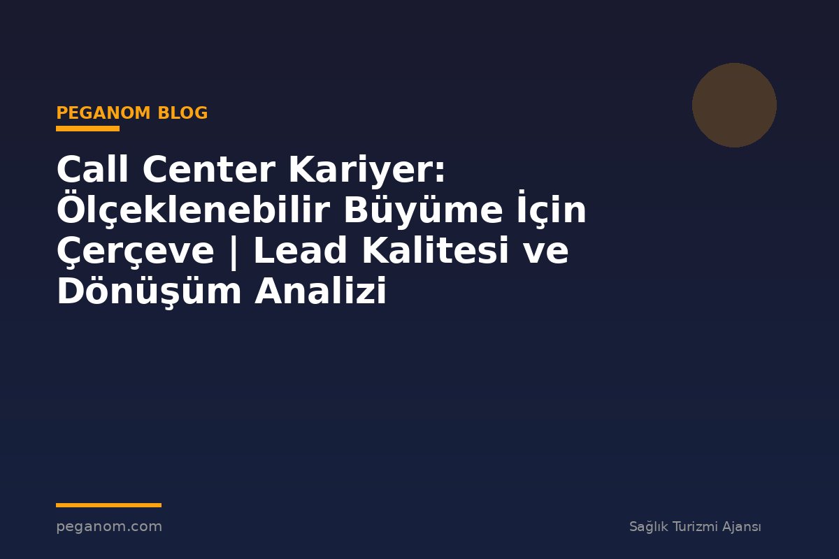 Call Center Kariyer: Ölçeklenebilir Büyüme İçin Çerçeve | Lead Kalitesi ve Dönüşüm Analizi