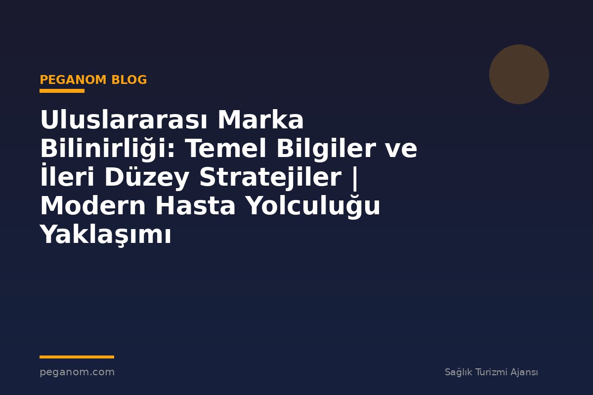 Uluslararası Marka Bilinirliği: Temel Bilgiler ve İleri Düzey Stratejiler | Modern Hasta Yolculuğu Yaklaşımı