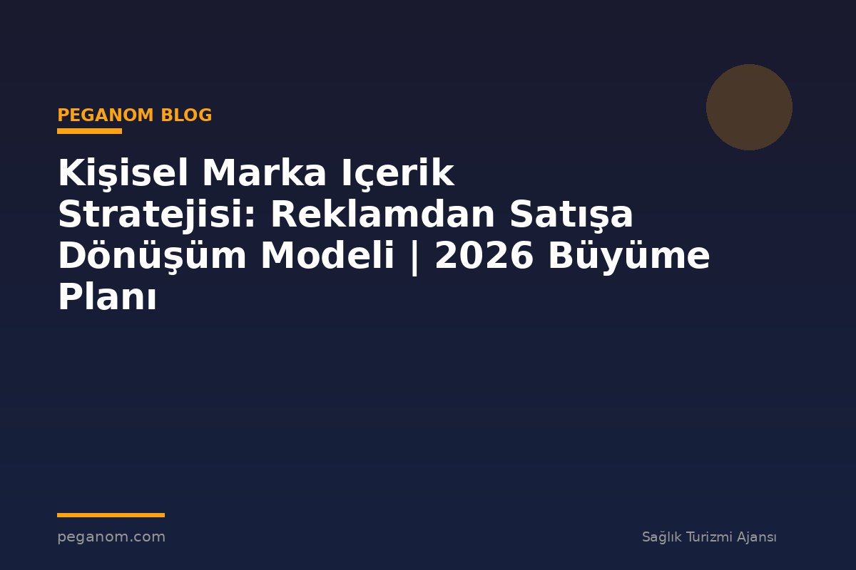 Kişisel Marka Içerik Stratejisi: Reklamdan Satışa Dönüşüm Modeli | 2026 Büyüme Planı
