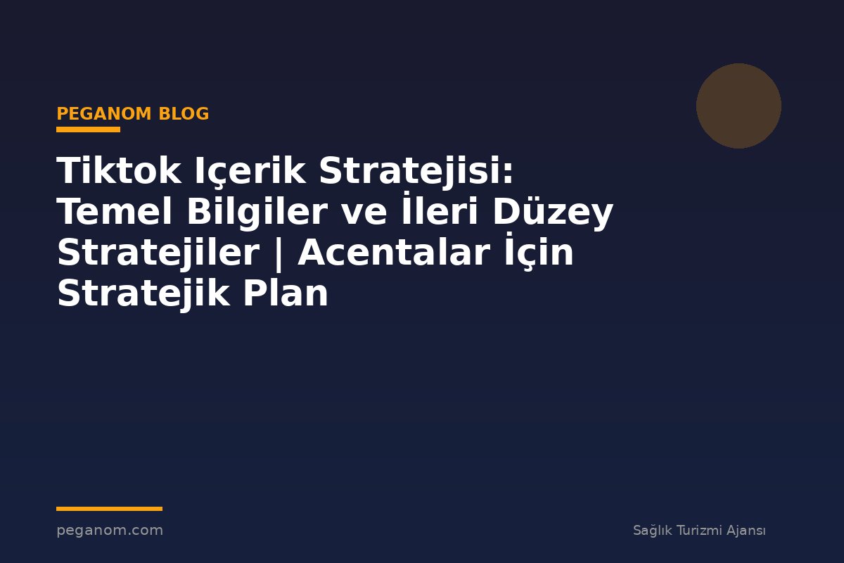 Tiktok Içerik Stratejisi: Temel Bilgiler ve İleri Düzey Stratejiler | Acentalar İçin Stratejik Plan