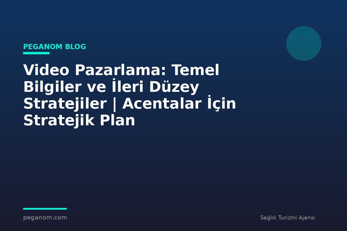 Video Pazarlama: Temel Bilgiler ve İleri Düzey Stratejiler | Acentalar İçin Stratejik Plan