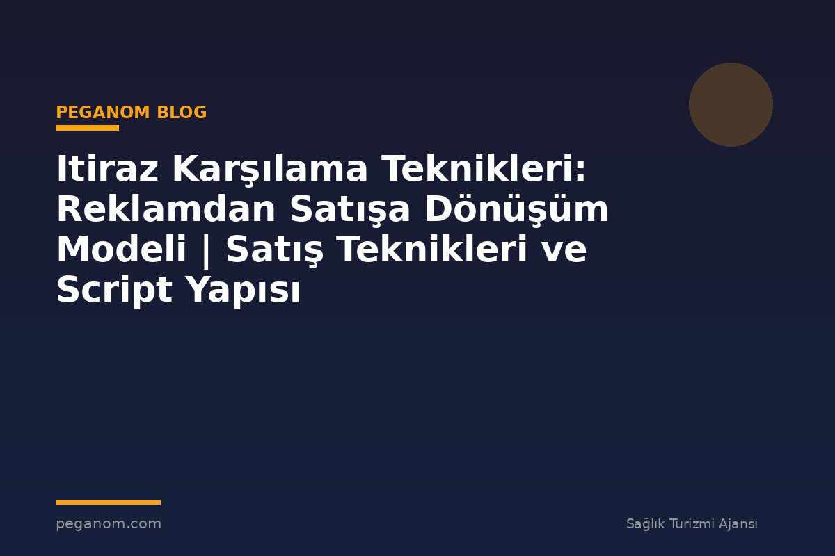 Itiraz Karşılama Teknikleri: Reklamdan Satışa Dönüşüm Modeli | Satış Teknikleri ve Script Yapısı