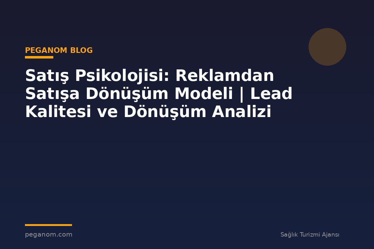 Satış Psikolojisi: Reklamdan Satışa Dönüşüm Modeli | Lead Kalitesi ve Dönüşüm Analizi