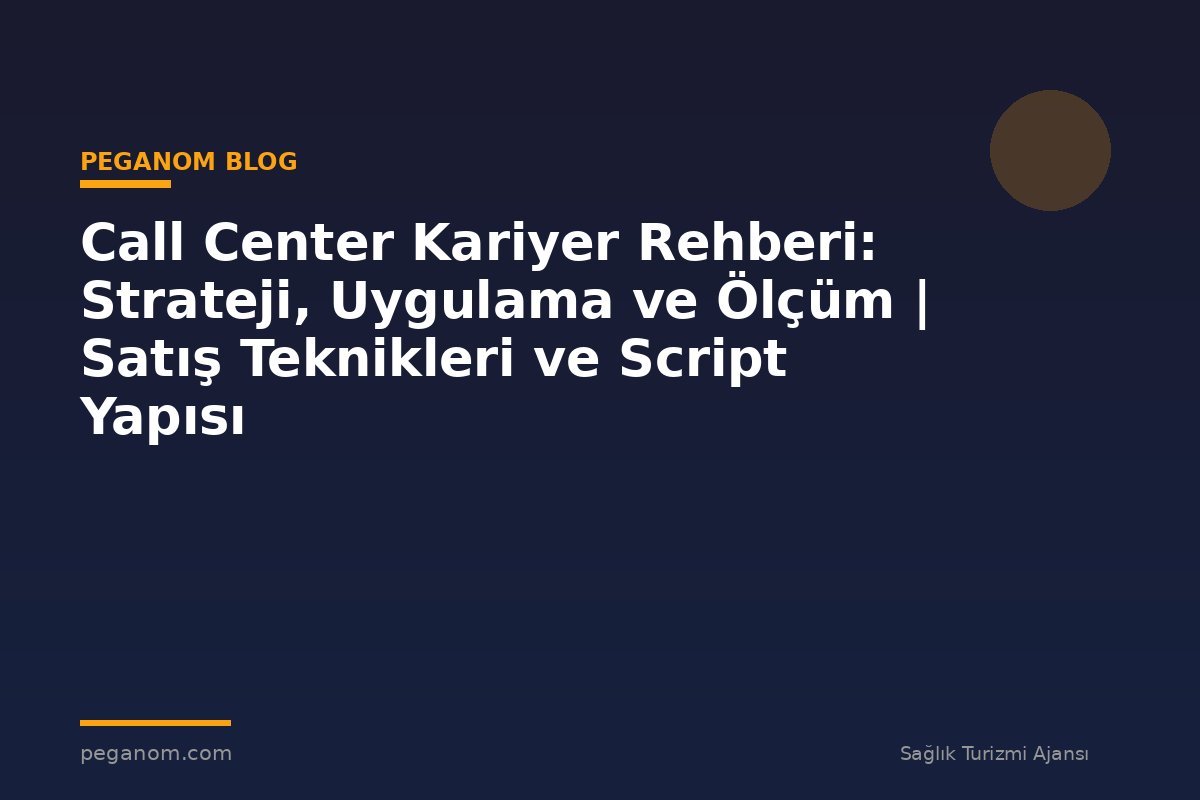 Call Center Kariyer Rehberi: Strateji, Uygulama ve Ölçüm | Satış Teknikleri ve Script Yapısı