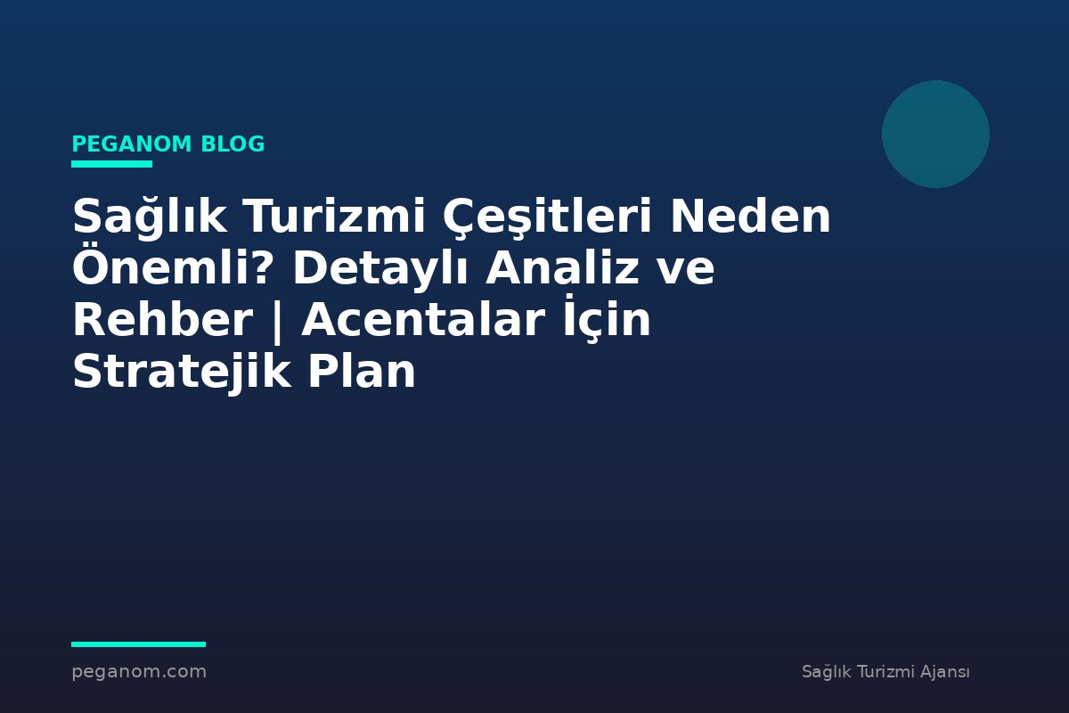 Sağlık Turizmi Çeşitleri Neden Önemli? Detaylı Analiz ve Rehber | Acentalar İçin Stratejik Plan