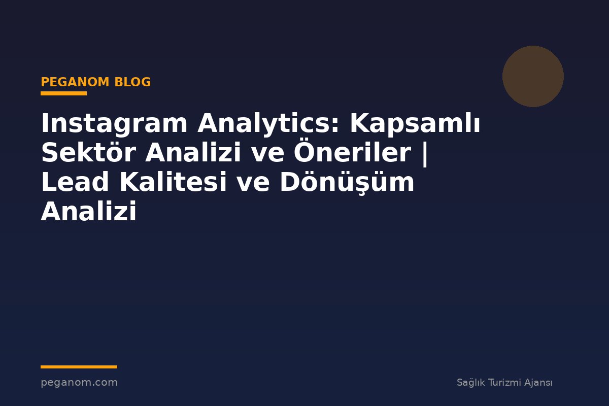 Instagram Analytics: Kapsamlı Sektör Analizi ve Öneriler | Lead Kalitesi ve Dönüşüm Analizi