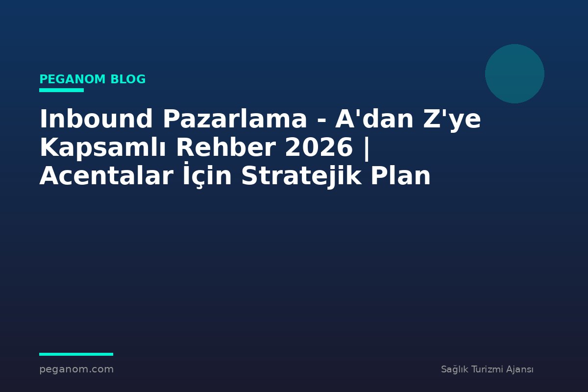 Inbound Pazarlama - A'dan Z'ye Kapsamlı Rehber 2026 | Acentalar İçin Stratejik Plan