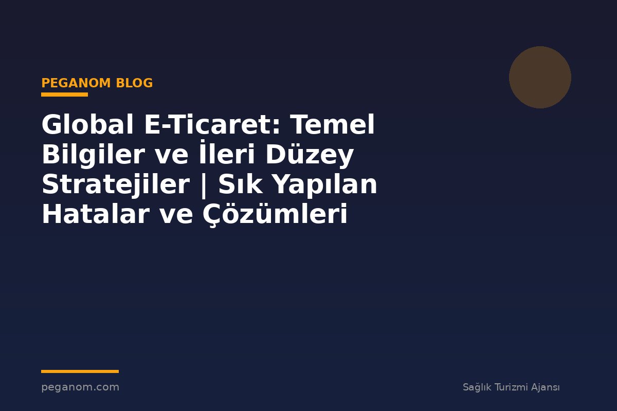 Global E-Ticaret: Temel Bilgiler ve İleri Düzey Stratejiler | Sık Yapılan Hatalar ve Çözümleri