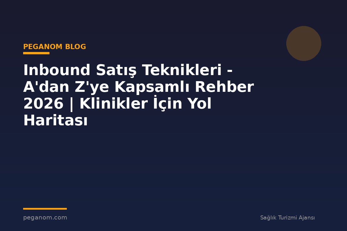 Inbound Satış Teknikleri - A'dan Z'ye Kapsamlı Rehber 2026 | Klinikler İçin Yol Haritası