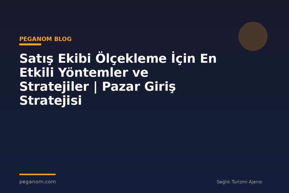 Satış Ekibi Ölçekleme İçin En Etkili Yöntemler ve Stratejiler | Pazar Giriş Stratejisi