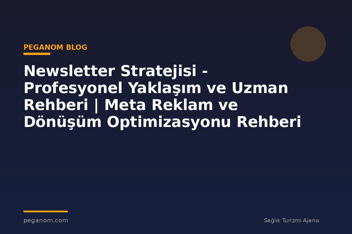 Newsletter Stratejisi - Profesyonel Yaklaşım ve Uzman Rehberi | Meta Reklam ve Dönüşüm Optimizasyonu Rehberi