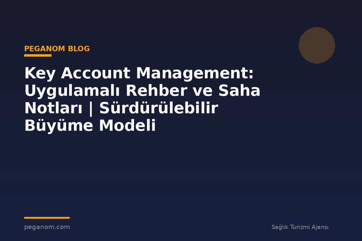 Key Account Management: Uygulamalı Rehber ve Saha Notları | Sürdürülebilir Büyüme Modeli