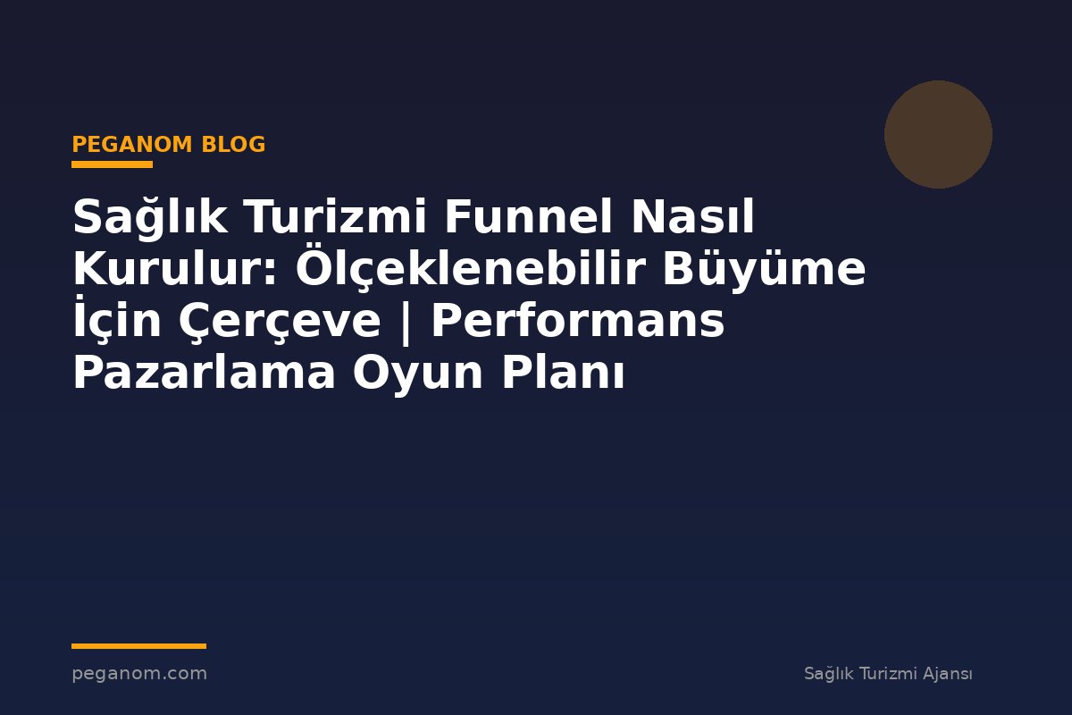 Sağlık Turizmi Funnel Nasıl Kurulur: Ölçeklenebilir Büyüme İçin Çerçeve | Performans Pazarlama Oyun Planı