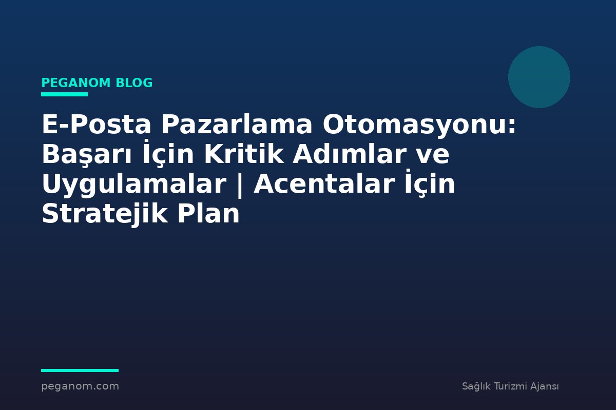 E-Posta Pazarlama Otomasyonu: Başarı İçin Kritik Adımlar ve Uygulamalar | Acentalar İçin Stratejik Plan