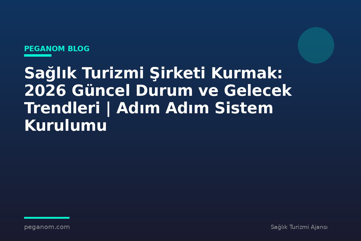 Sağlık Turizmi Şirketi Kurmak: 2026 Güncel Durum ve Gelecek Trendleri | Adım Adım Sistem Kurulumu