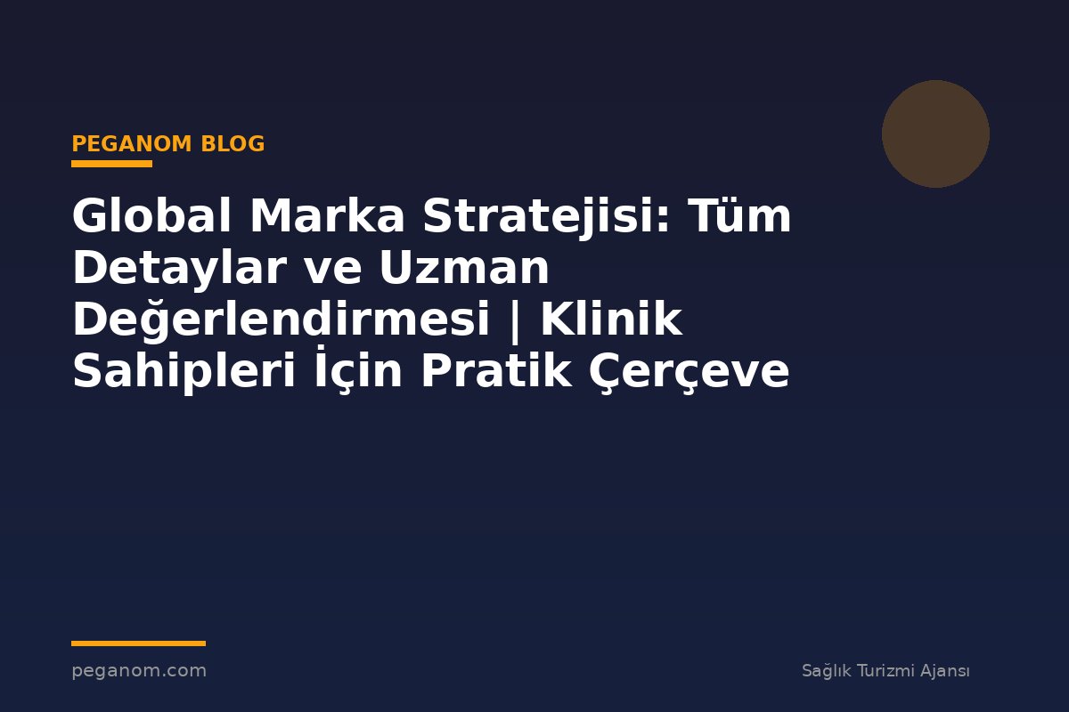 Global Marka Stratejisi: Tüm Detaylar ve Uzman Değerlendirmesi | Klinik Sahipleri İçin Pratik Çerçeve