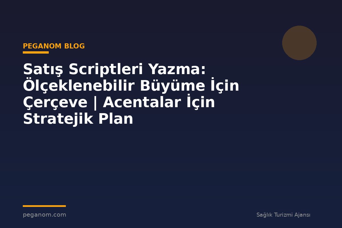 Satış Scriptleri Yazma: Ölçeklenebilir Büyüme İçin Çerçeve | Acentalar İçin Stratejik Plan