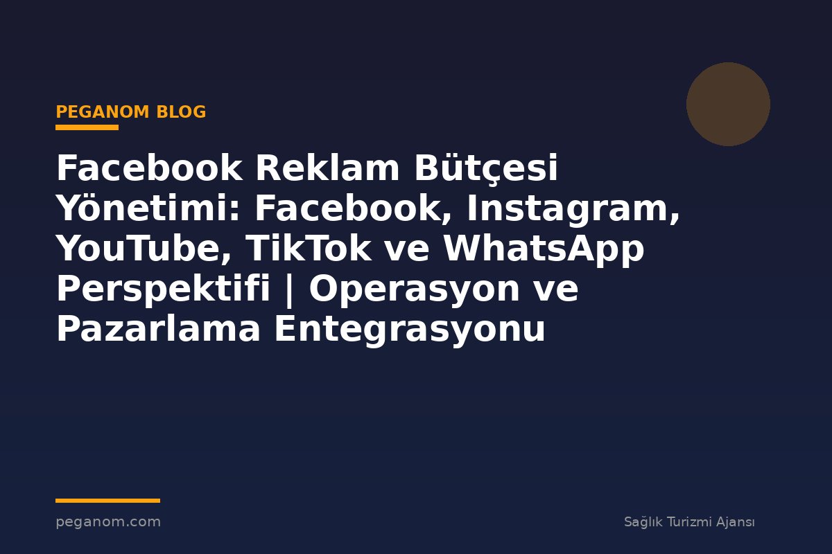 Facebook Reklam Bütçesi Yönetimi: Facebook, Instagram, YouTube, TikTok ve WhatsApp Perspektifi | Operasyon ve Pazarlama Entegrasyonu