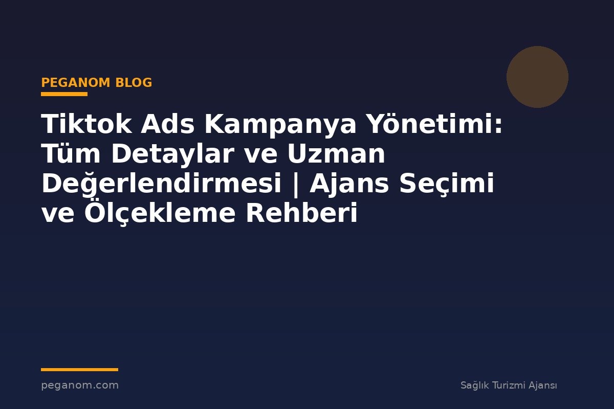 Tiktok Ads Kampanya Yönetimi: Tüm Detaylar ve Uzman Değerlendirmesi | Ajans Seçimi ve Ölçekleme Rehberi