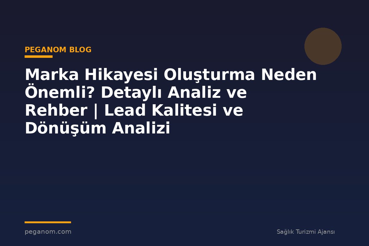 Marka Hikayesi Oluşturma Neden Önemli? Detaylı Analiz ve Rehber | Lead Kalitesi ve Dönüşüm Analizi