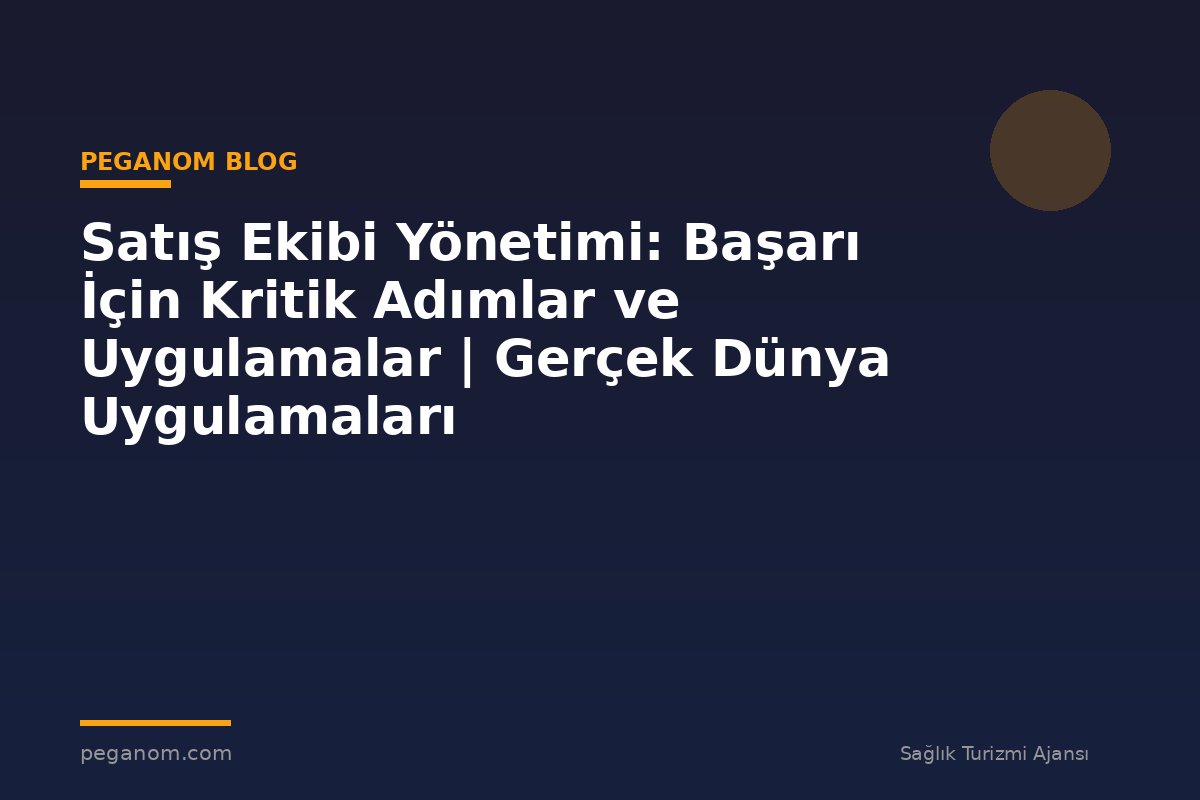 Satış Ekibi Yönetimi: Başarı İçin Kritik Adımlar ve Uygulamalar | Gerçek Dünya Uygulamaları