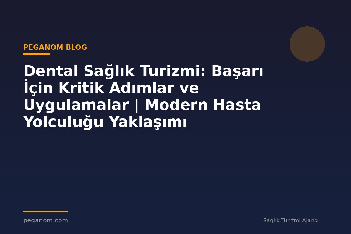 Dental Sağlık Turizmi: Başarı İçin Kritik Adımlar ve Uygulamalar | Modern Hasta Yolculuğu Yaklaşımı