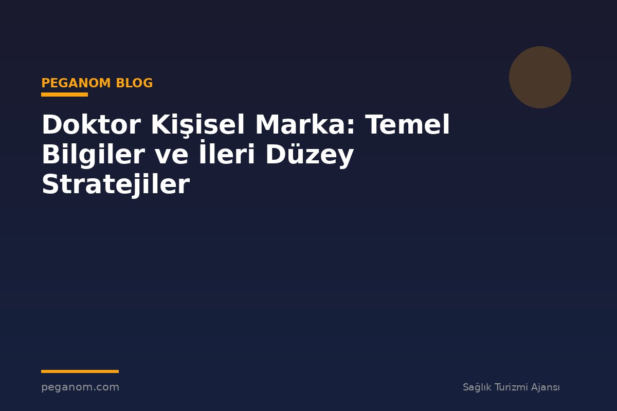 Doktor Kişisel Marka: Temel Bilgiler ve İleri Düzey Stratejiler