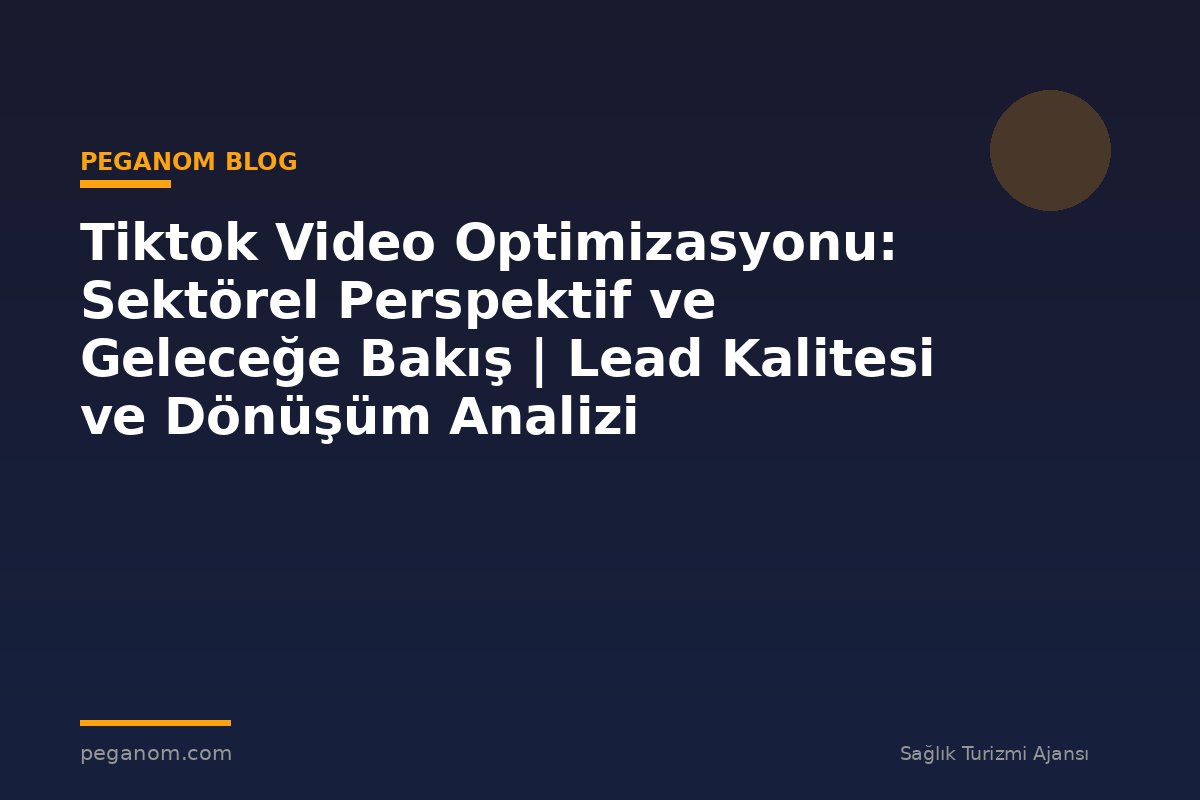 Tiktok Video Optimizasyonu: Sektörel Perspektif ve Geleceğe Bakış | Lead Kalitesi ve Dönüşüm Analizi