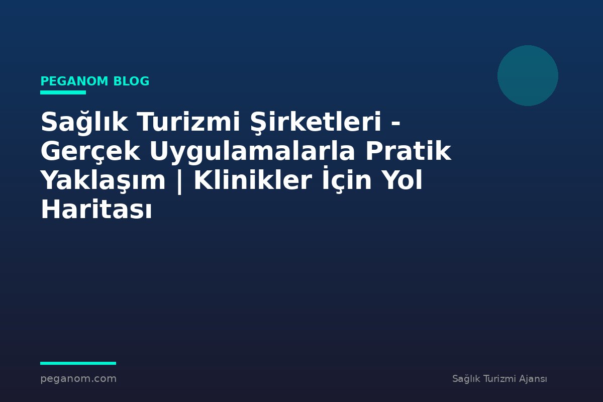 Sağlık Turizmi Şirketleri - Gerçek Uygulamalarla Pratik Yaklaşım | Klinikler İçin Yol Haritası