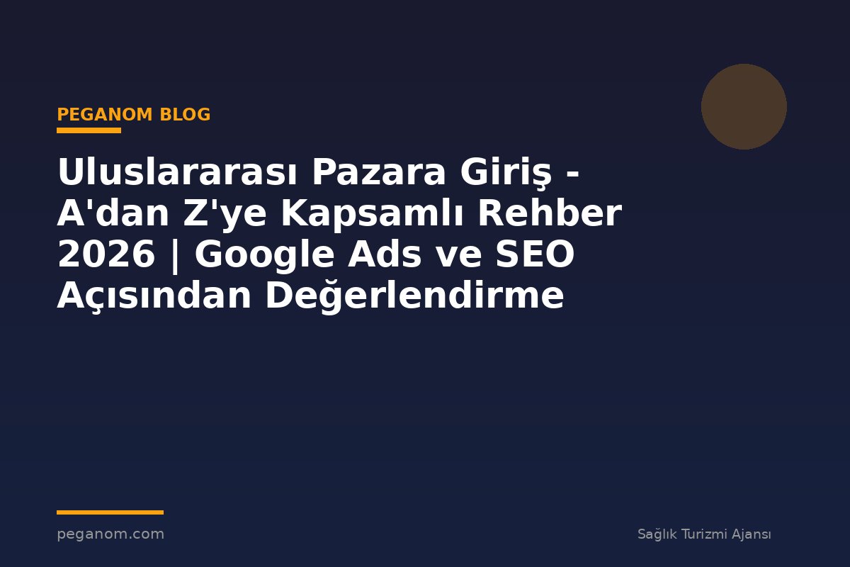 Uluslararası Pazara Giriş - A'dan Z'ye Kapsamlı Rehber 2026 | Google Ads ve SEO Açısından Değerlendirme