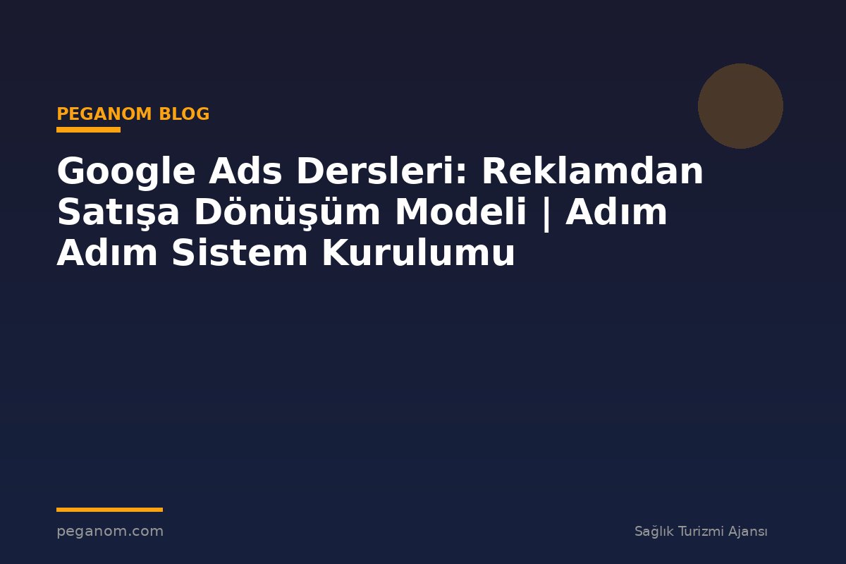 Google Ads Dersleri: Reklamdan Satışa Dönüşüm Modeli | Adım Adım Sistem Kurulumu