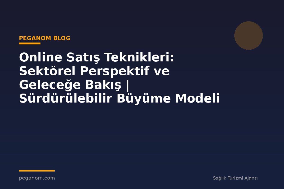 Online Satış Teknikleri: Sektörel Perspektif ve Geleceğe Bakış | Sürdürülebilir Büyüme Modeli