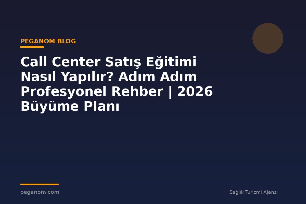 Call Center Satış Eğitimi Nasıl Yapılır? Adım Adım Profesyonel Rehber | 2026 Büyüme Planı