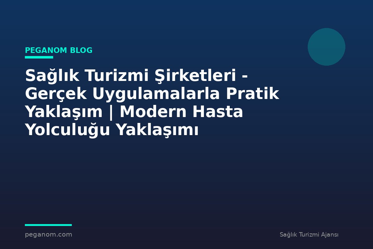 Sağlık Turizmi Şirketleri - Gerçek Uygulamalarla Pratik Yaklaşım | Modern Hasta Yolculuğu Yaklaşımı