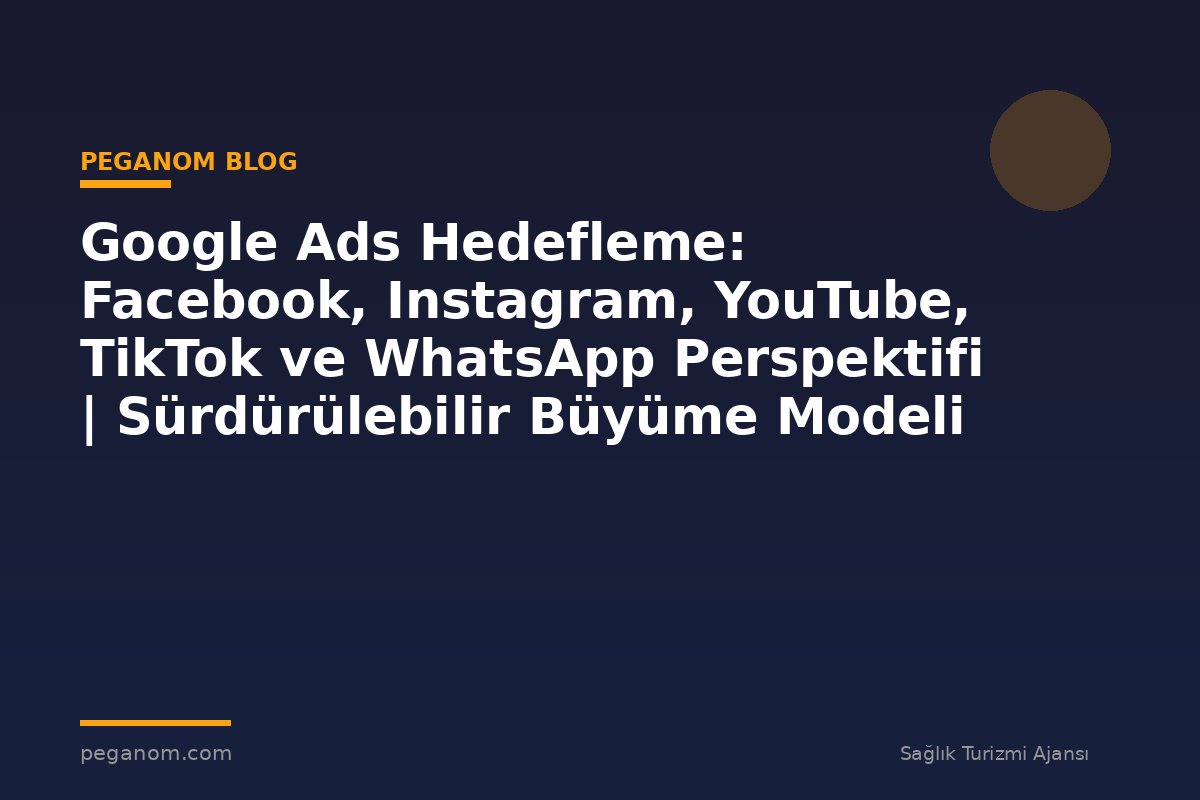 Google Ads Hedefleme: Facebook, Instagram, YouTube, TikTok ve WhatsApp Perspektifi | Sürdürülebilir Büyüme Modeli