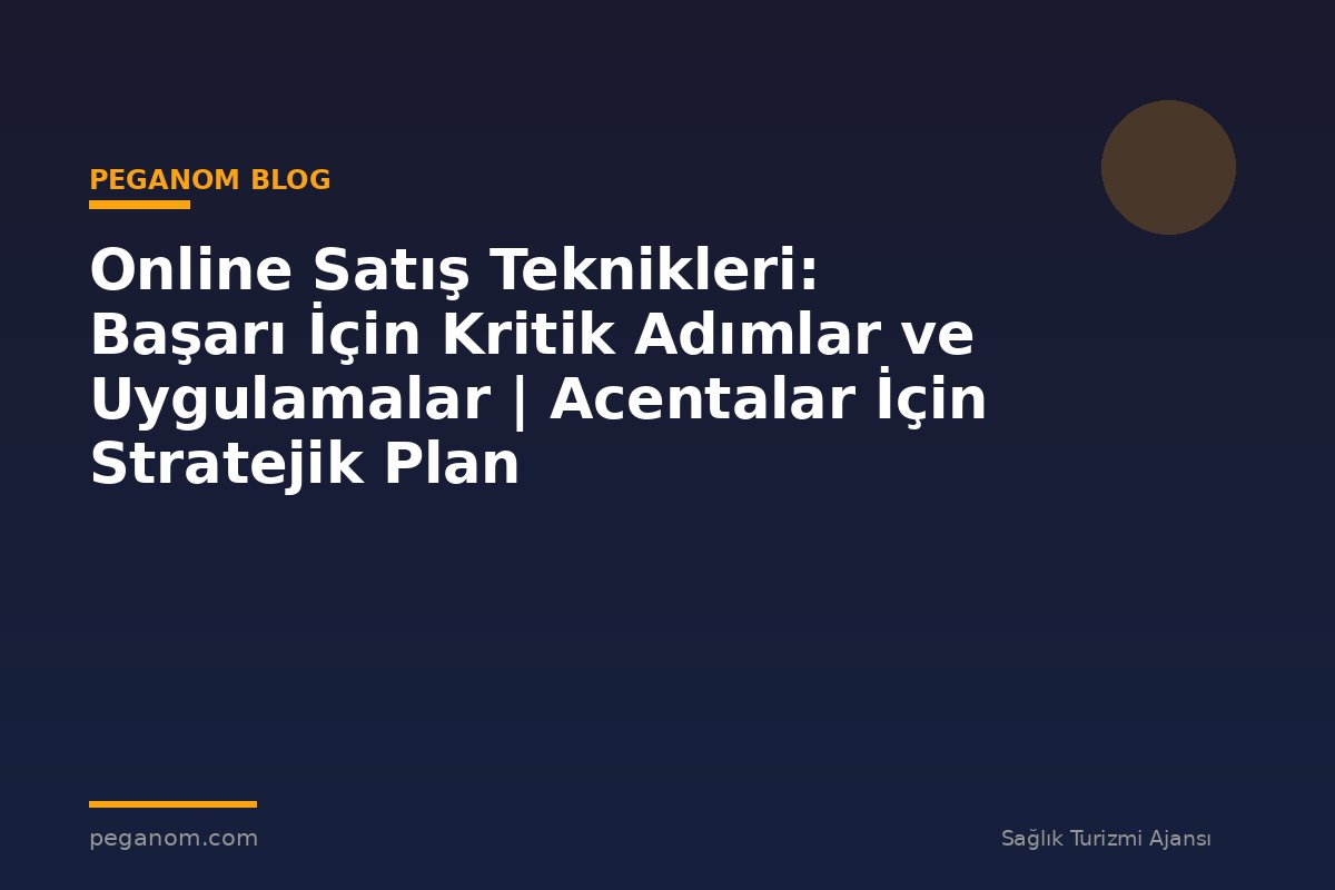 Online Satış Teknikleri: Başarı İçin Kritik Adımlar ve Uygulamalar | Acentalar İçin Stratejik Plan