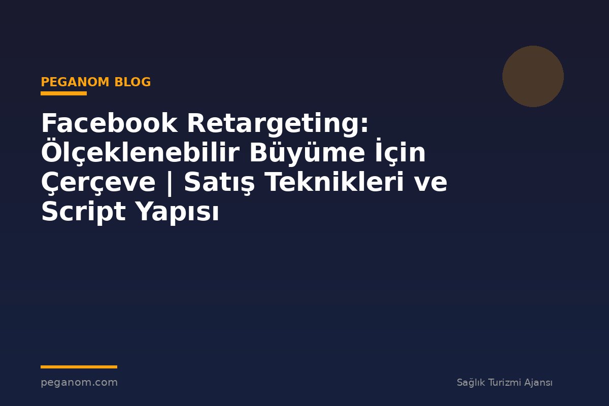 Facebook Retargeting: Ölçeklenebilir Büyüme İçin Çerçeve | Satış Teknikleri ve Script Yapısı