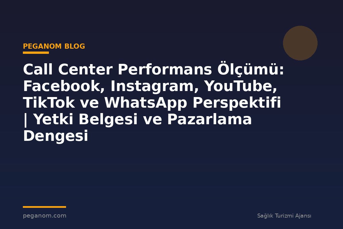 Call Center Performans Ölçümü: Facebook, Instagram, YouTube, TikTok ve WhatsApp Perspektifi | Yetki Belgesi ve Pazarlama Dengesi