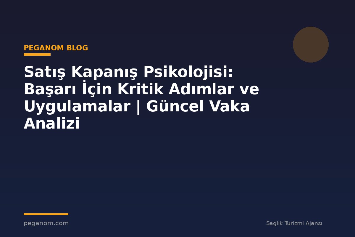 Satış Kapanış Psikolojisi: Başarı İçin Kritik Adımlar ve Uygulamalar | Güncel Vaka Analizi