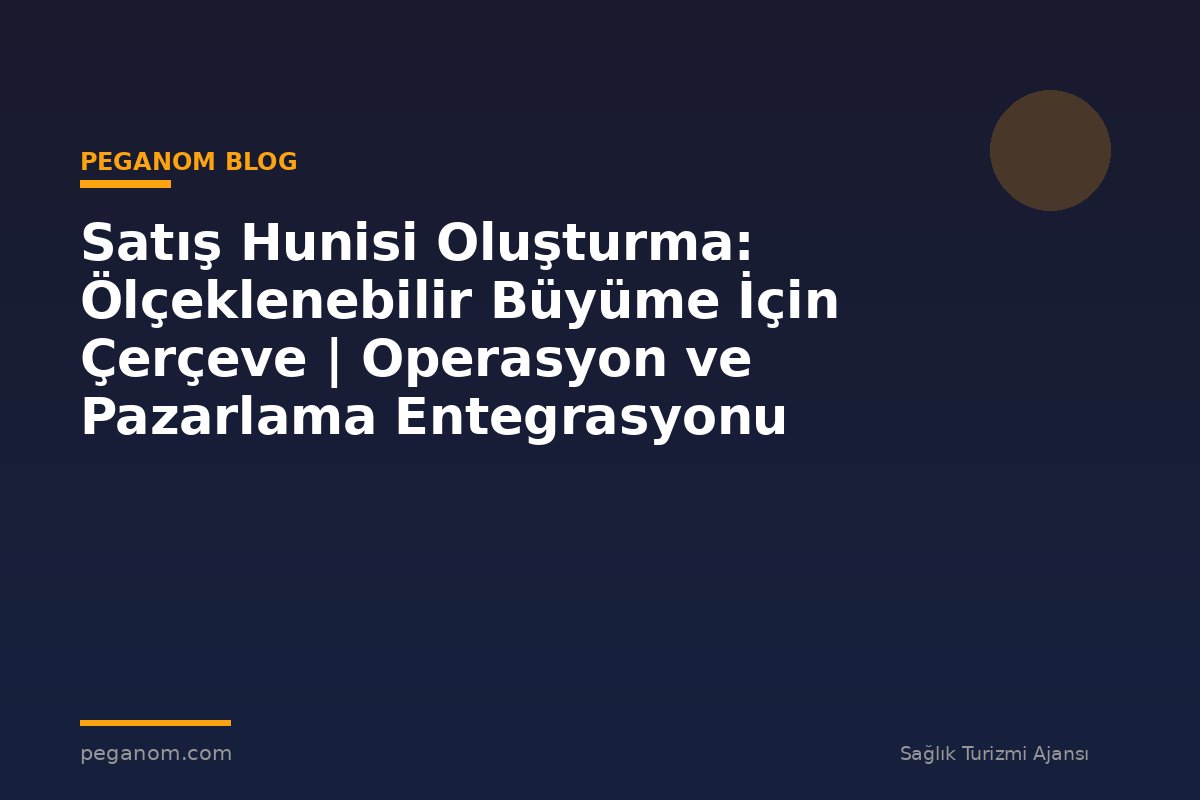 Satış Hunisi Oluşturma: Ölçeklenebilir Büyüme İçin Çerçeve | Operasyon ve Pazarlama Entegrasyonu