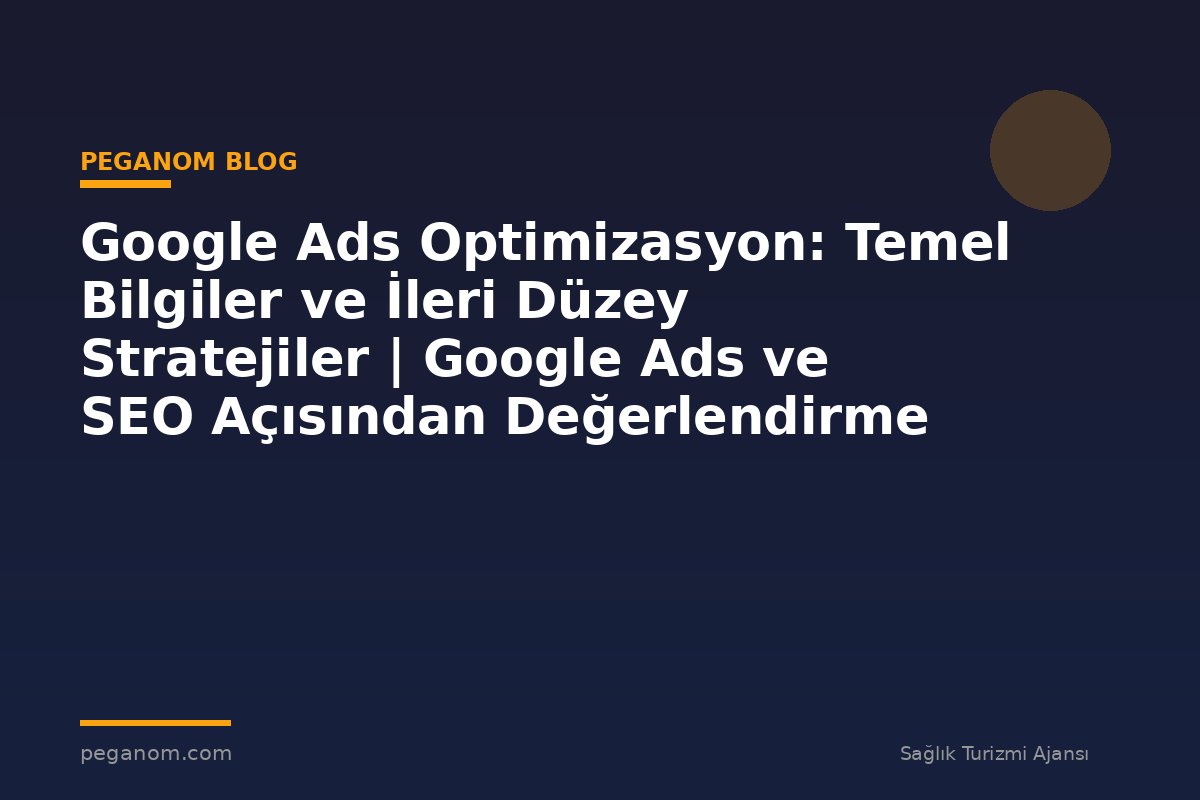 Google Ads Optimizasyon: Temel Bilgiler ve İleri Düzey Stratejiler | Google Ads ve SEO Açısından Değerlendirme